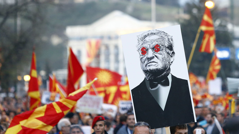Mazedonien: Zehntausende protestieren gegen Einflussnahme aus Brüssel und gegen George Soros