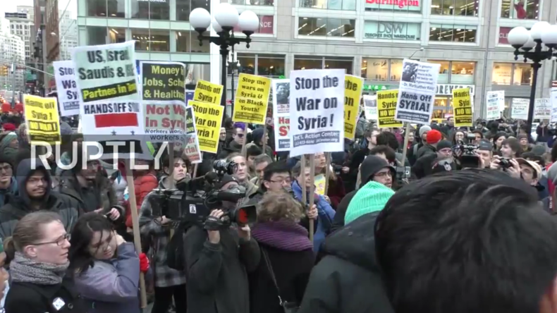 Live: "Hands off Syria!" - Demo in New York gegen den Angriff auf Syrien durch die USA