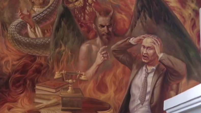 "Wladimir Putin, der Antichrist" - Ukrainische Kirche enthüllt neues Gemälde