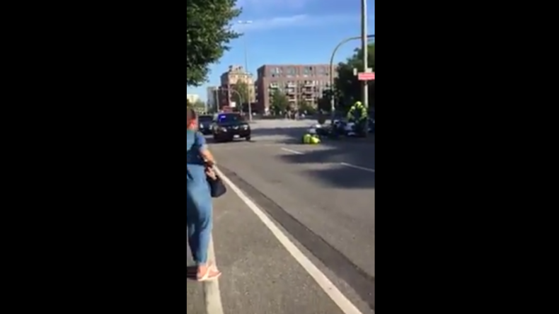 G20: Unfall bei Trump-Eskorte in Hamburg - Polizei-Motorräder krachen zusammen