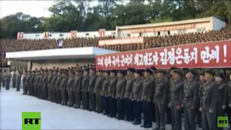 Nordkorea: Tausende Arbeiter versammeln sich gegen UN-Sanktionen und Trump-Drohungen 