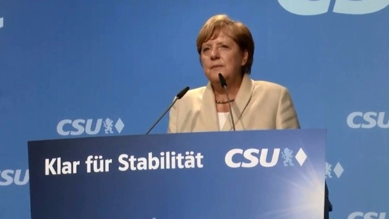 Live: Merkel hält Wahlkampfrede in Hamburg im Vorfeld der Bundestagswahlen am Sonntag