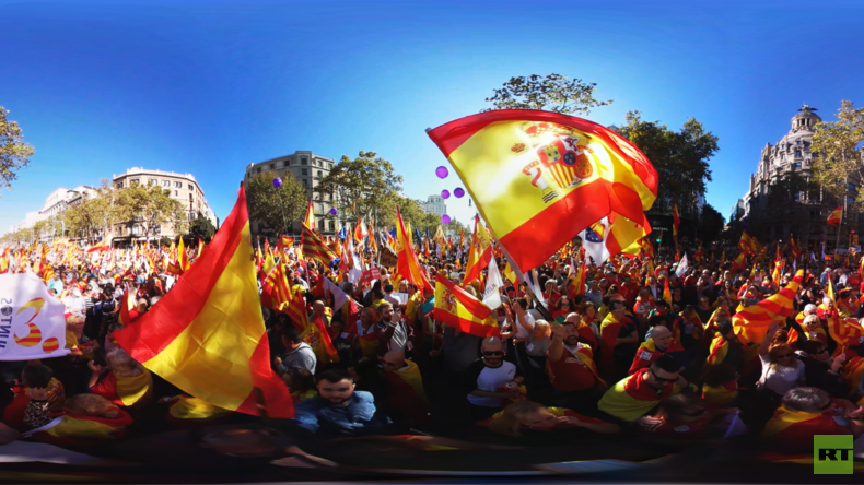 360°-Video: Über eine Million Menschen bei Kundgebung in Barcelona