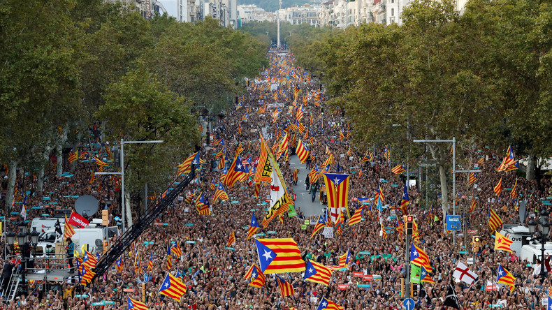 LIVE: Demonstration für Unabhängigkeit in Barcelona