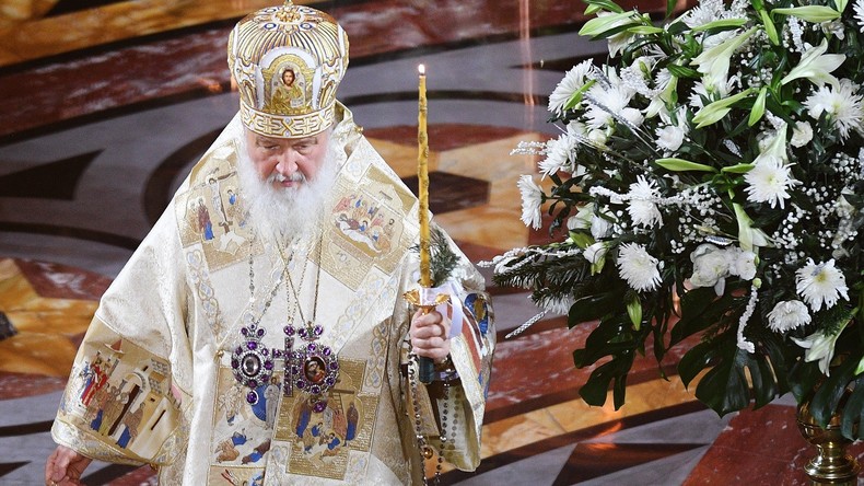 Orthodoxer Weihnachtsgottesdienst in der Moskauer Christ-Erlöser-Kathedrale