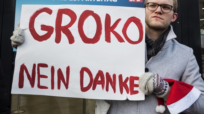 Proteste gegen GroKo vor SPD-Parteitag in Bonn