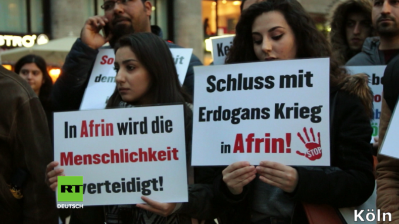 Hunderte gehen in Köln und Berlin gegen Erdogans Afrin-Offensive auf die Straße