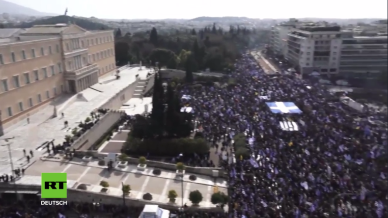Athen: Über Hunderttausend Griechen ziehen für Umbenennung Mazedoniens auf die Straße