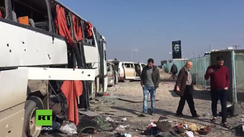 Syrien: Video zeigt angeblich "terroristischen" Konvoi, der durch die Türkei bombardiert wurde