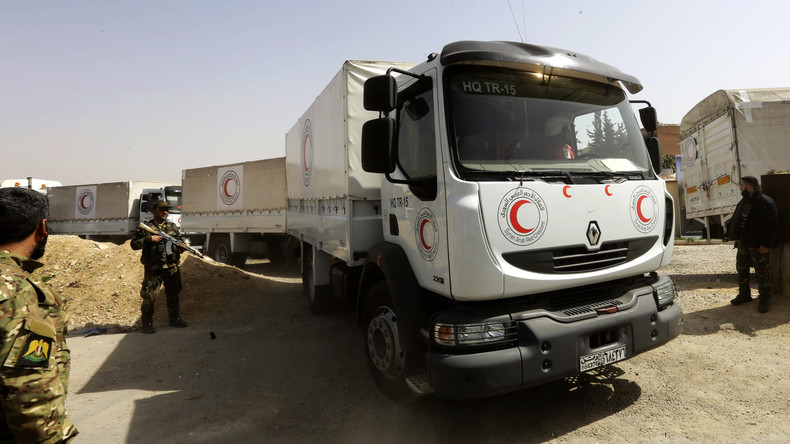 Syrien: Hilfskonvoi im belagerten Ost-Ghuta angekommen - Medizinartikel aussortiert