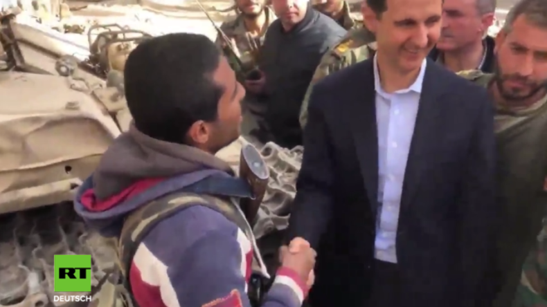 Syrien: Assad besucht syrische Soldaten in Ost-Ghuta