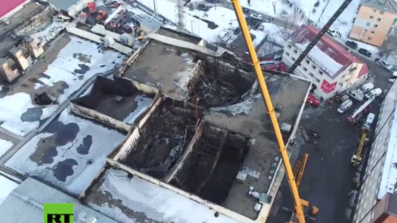 Kemerowo: Ein Trümmerhaufen - Aufnahmen zeigen Einkaufszentrum nach verheerendem Feuer