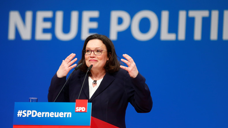 Sonderparteitag: SPD wählt mit nur 66,3 Prozent Andrea Nahles zur neuen Vorsitzenden