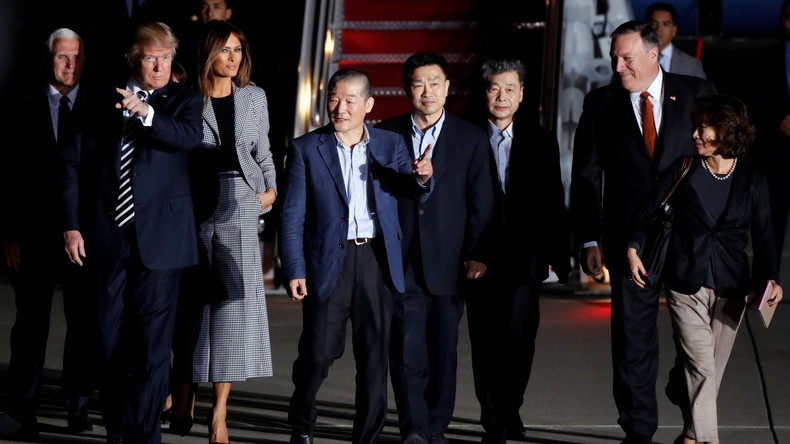 Drei von Nordkorea freigelassene US-Bürger sind zurück in der Heimat 