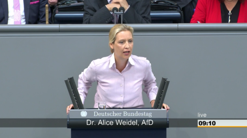 Pfui- und Buhrufe: AfD-Frau Weidel sorgt mit polemischer Rede für Eklat im Bundestag