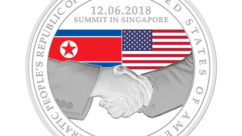Singapur gibt eigene Gedenkmünzen zum Treffen Trump-Kim heraus 