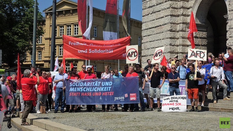 RT Deutsch vor Ort: Anti-AfD Demos in Augsburg