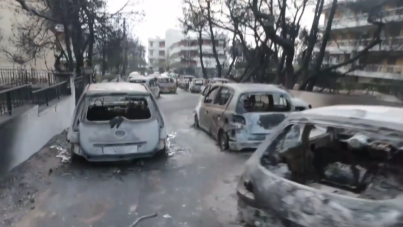 Brandkatastrophe in Griechenland: Im Badeort Mati nach dem Feuertsunami 26 Leichen gefunden