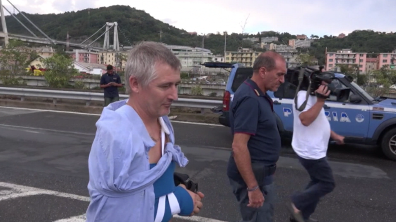 Die Tragödie auf der Morandi-Brücke: Dieser Mann überlebte auf wundersame Weise in Genua