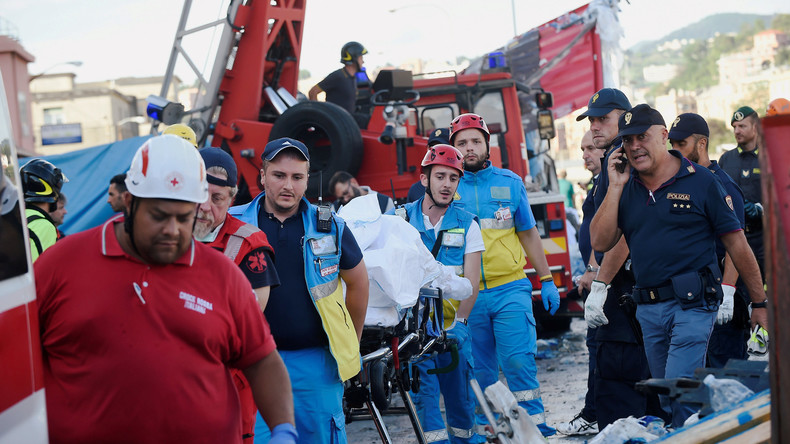 Italienische Behörden bestätigen 43 Todesopfer nach Brückeneinsturz in Genua  