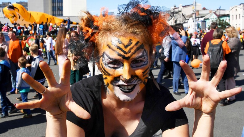 Orange und gestreift: Internationaler Tiger-Tag in Wladiwostok