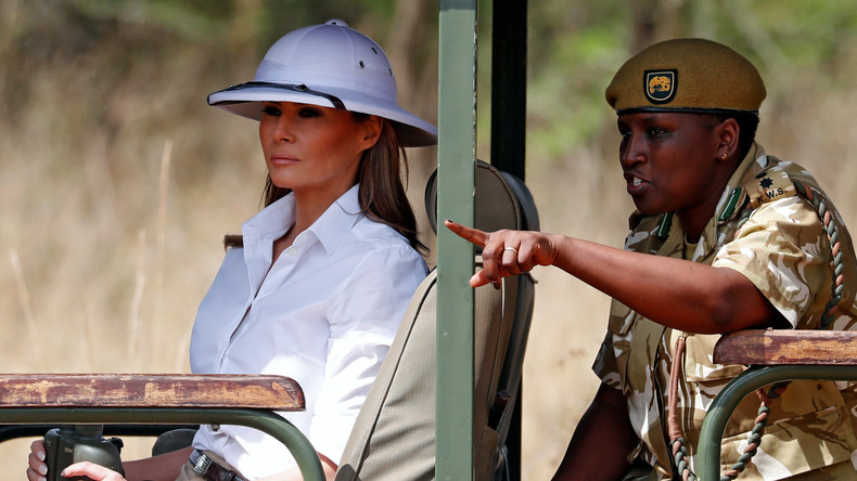 Kritik an Melania Trump wegen Kolonialzeit-Hut in Kenia