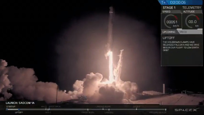 Erste Stufe der Trägerrakete "Falcon 9" kehrt erstmals zum Startplatz zurück 
