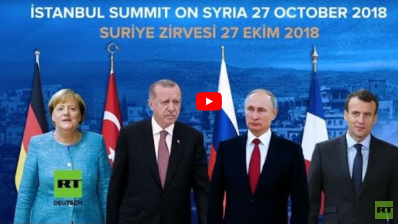 LIVE: Macron, Merkel und Putin treffen sich mit Erdoğan in Istanbul zu Syrien-Quartett