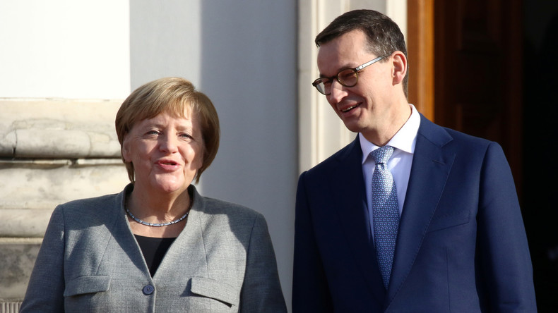 LIVE: Pressekonferenz des polnischen Premierministers Morawiecki und Bundeskanzlerin Merkel