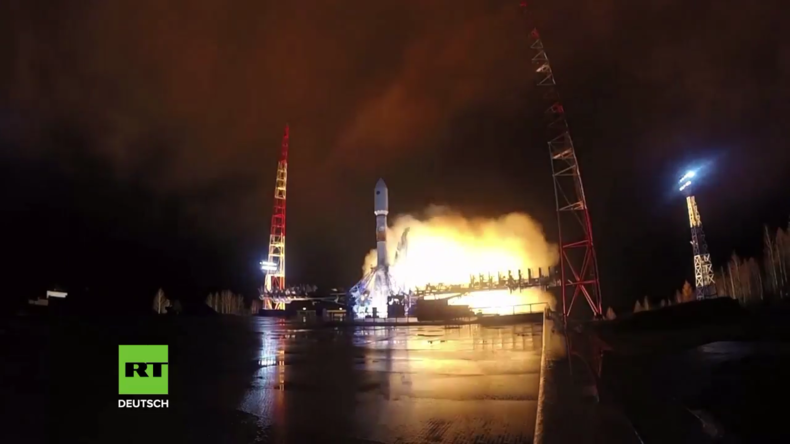 Sojus Rakete erfolgreich vom Weltraumbahnhof Plesetsk gestartet