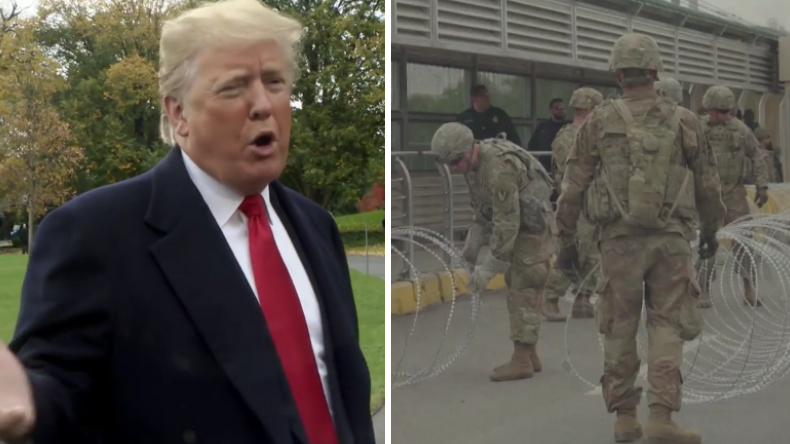 US-Soldaten verlegen "beautiful" Stacheldraht und Trump äußert sich zu "Schießbefehl" auf Migranten