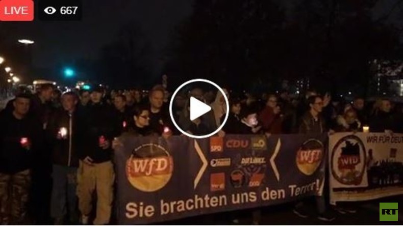 RT Deutsch Live beim "Trauermarsch" des Vereins "Wir für Deutschland"