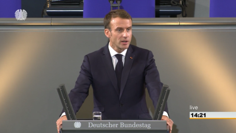 Bundestagsrede: Macron spricht Deutsch und ruft zu EU-Vergemeinschaftungen auf