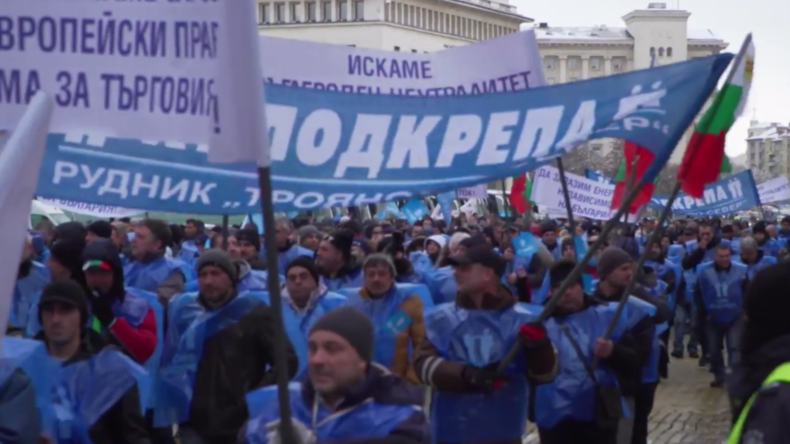 Bulgarien: Bergleute demonstrieren für den Erhalt der Kohleindustrie