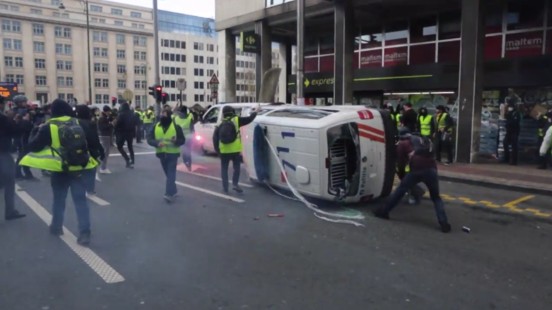 Belgien: Brüssels "Gelbwesten"-Proteste enden in Ausschreitungen