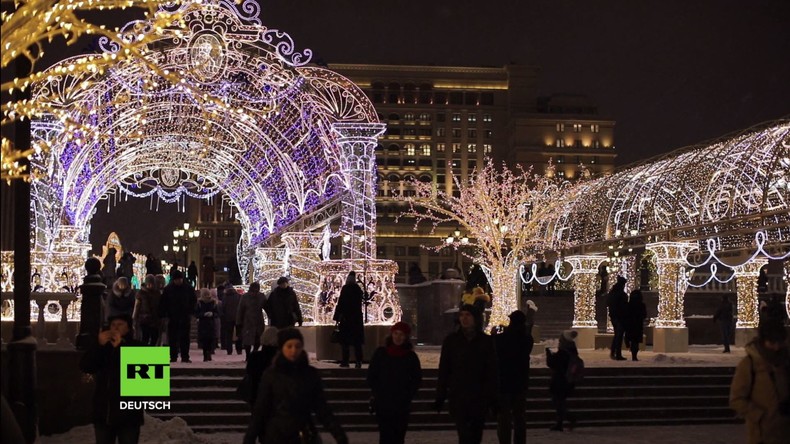Festlicher Schmuck: Moskau ist bereit für die Neujahrsfeierlichkeiten