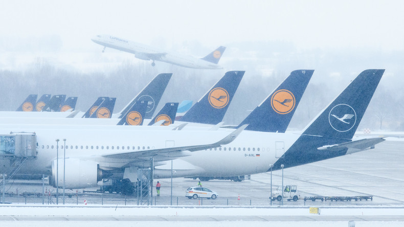Zahlreiche Flüge in München und Frankfurt wetterbedingt gestrichen 
