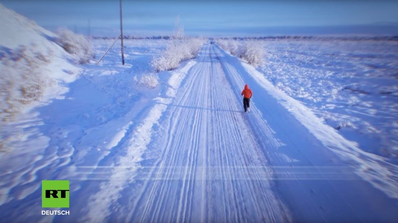 Alles für den guten Zweck: 50 Kilometer Lauf bei -60 Grad Kälte (Video)