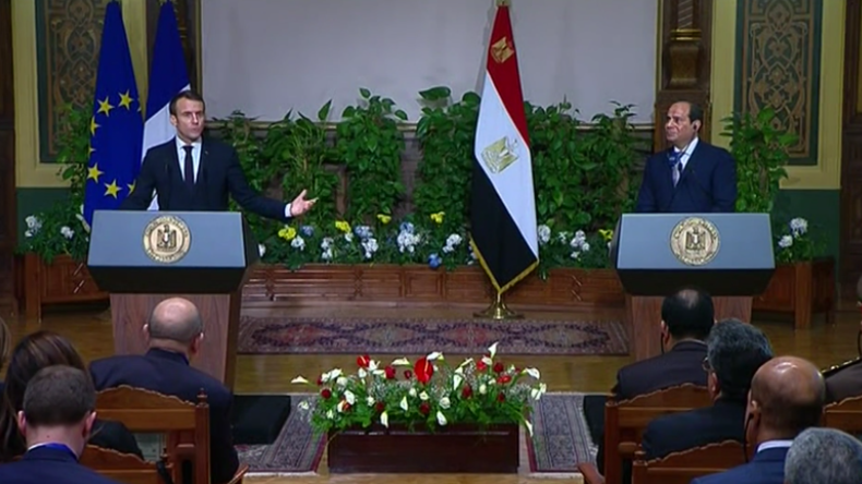 Kairo: Macron kritisiert Ägypten für Menschenrechtsbrüche und verteidigt Vorgehen gegen Gelbwesten