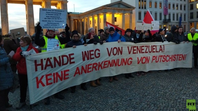 Berlin: Protest gegen US-Putschversuch in Venezuela