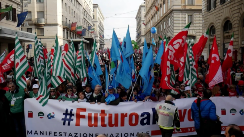 Italien: Gewerkschaften machen in Rom mobil gegen schwindende öffentliche Investitionen