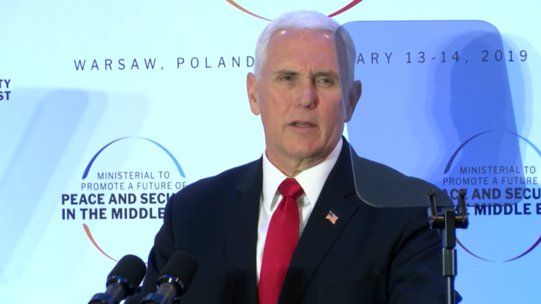 Nahostkonferenz in Polen: Pence recycelt Rede über den radikalen Islam von 2018