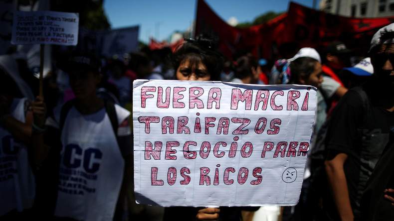 Argentinien: Proteste gegen Austeritätspolitik von Mauricio Macri