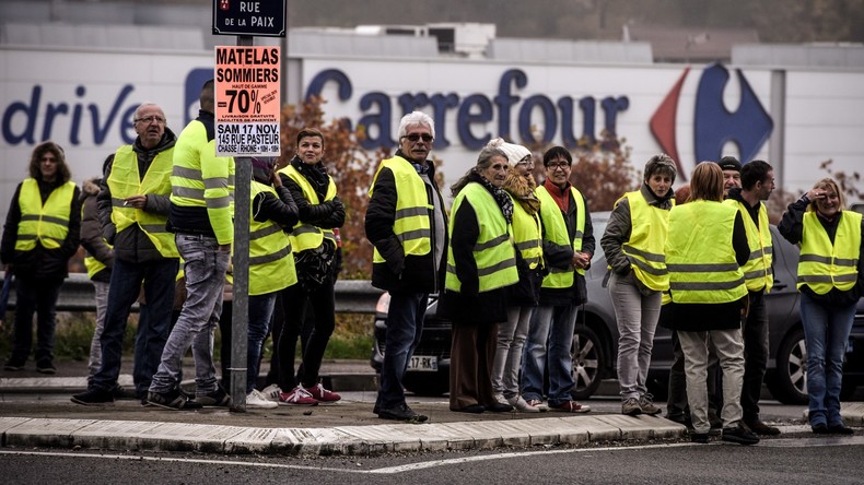 Frankreich: Einzelhandelsriese Carrefour droht Gelbwesten-Demonstrant mit Klage wegen Umsatzeinbußen