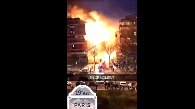 Heftige Explosion in Paris auf Video festgehalten 