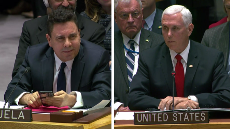 "Sie sollten nicht hier sein" - Pence an den venezolanischen Botschafter im UN-Sicherheitsrat