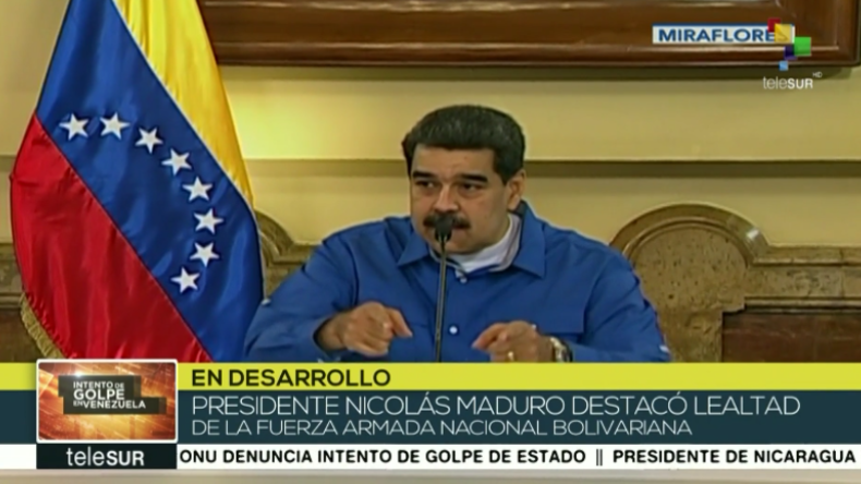 Maduro erklärt Putschversuch für gescheitert und antwortet auf "Lüge" vom US-Außenminister