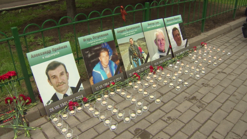Gedenken an die Opfer des Massakers vom 2. Mai 2014 in Odessa und Moskau