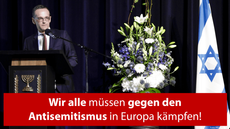 Heiko Maas: Ich trage Kippa, um Gesicht gegen Antisemitismus zu zeigen