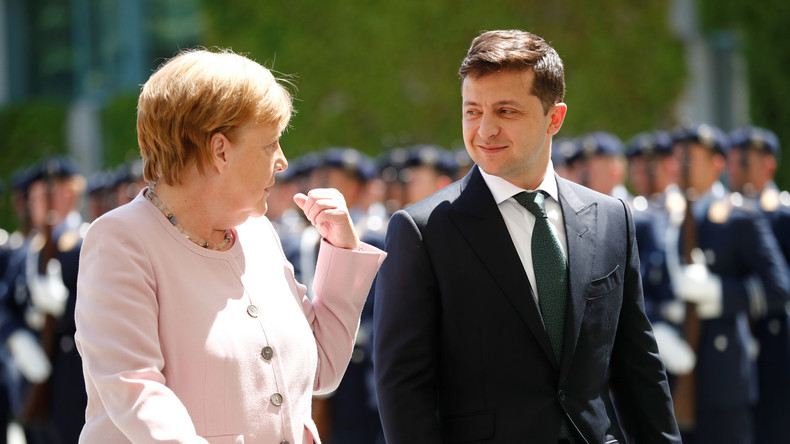Merkel empfängt den neuen ukrainischen Präsidenten: Die Rhetorik bleibt gleich (Video)